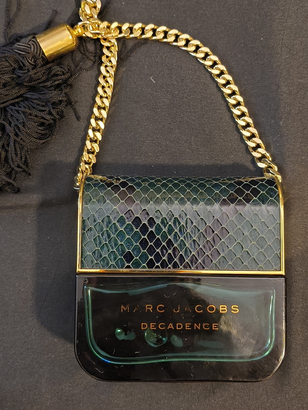Marc Jacobs Decadence Green Snake-Texture Mini Shoulder Bag